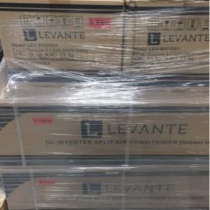 LEVANTE INVERTER 3.5KW SPLIT SYSTEM AIR CONDITIONER REVERSE CYCLE HEAT/COOL FULL MANUFACTURERS WARRANTY MODEL LEV-AIS35B 2 BOXES ON PICK UP
