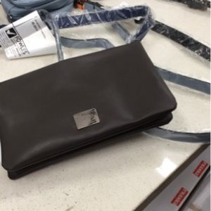 BRAND NEW CAARELS ASPHALT CLUTCH BAG WITH DUST COVER