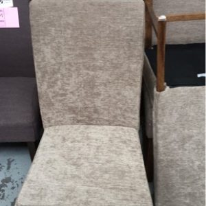 EX DISPLAY HOME FURNITURE - BEIGE DINING CHAIRS SOLD AS IS