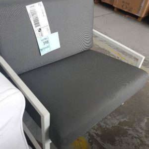 EX HIRE - GREY ARM CHAIR SOLD AS IS