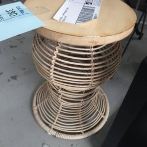 EX HIRE - RATTAN SIDE TABLE SOLD AS IS