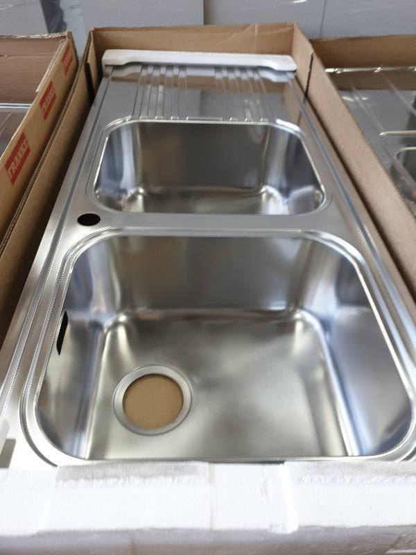 FRANKE KITCHEN SINK RAPID RPX621RHD DOUBLE BOWL SINK WITH FRANKE WASTES   4 10320 18 7 