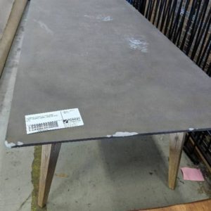 EX DISPLAY CONCRETE STYLE DINING TABLE 2100MM X 1000MM DAMAGED SOLD AS IS