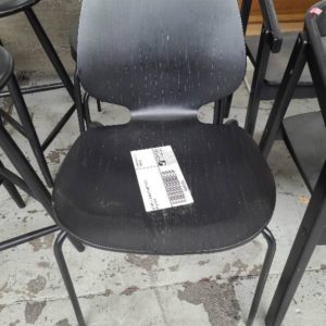 EX HIRE - BLACK DINING CHAIRS SOLD AS IS