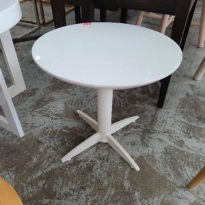 EX HIRE - WHITE SIDE TABLE SOLD AS IS