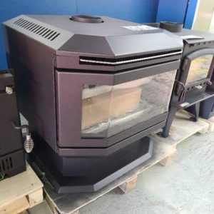 SCANDIA SUPREMACY 300 SCSP300 LARGEST WOOD HEATER IN PREMIUM RANGECAPABLE OF HEATING UP TO 300M2 BAY WINDOW DESIGN SUPER HEAVY DUTY FIREBOX 3 SPEED FAN WITH 3 MONTH WARRANTY  SOLD AS IS SCRATCH & DENT STOCK SCSP300-21-0163