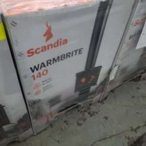 SCANDIA WARMBRITE 140 WOOD HEATER COMPACT & HEATS UP TO 140M2 TOP PANEL SURFACE CAN BE USED FOR COOKTOP RRP$1150 *CARTON DAMAGE STOCK* 3 MONTH WARRANTY SCWB140-20-10103
