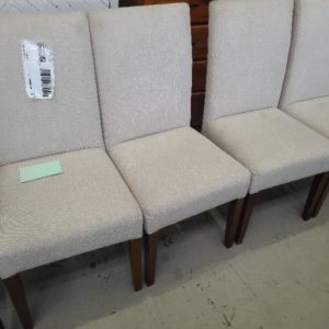 EX HIRE - CREAM DINING CHAIR SOLD AS IS