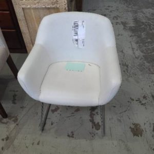EX HIRE - WHITE CHAIR SOLD AS IS
