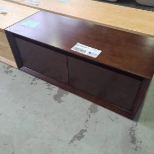 1200MM SOLID ASH WALNUT WALL HUNG TIMBER VANITY SECONDS STOCK SOLD AS IS