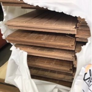 130X14 SPOTTED GUM STAIN GRADE FLOORING- (STAIN GRADE IS VARIOUS GRADES OF FLG WITH SOME RACKING STICK MARKS ON PART OF THE FACE OF THE BOARDS) (CAN CONTAIN SELECT STANDARD & COVER GRADES)