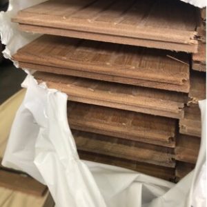 130X14 SPOTTED GUM STAIN GRADE FLOORING- (STAIN GRADE IS VARIOUS GRADES OF FLG WITH SOME RACKING STICK MARKS ON PART OF THE FACE OF THE BOARDS) (CAN CONTAIN SELECT STANDARD & COVER GRADES)
