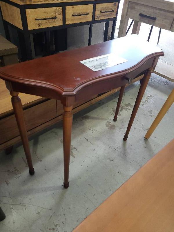 EXDISPLAY HOME FURNITURE SMALL BROWN TIMBER HALL TABLE SOLD AS IS