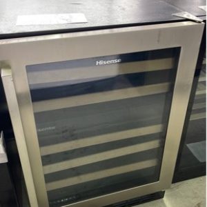REFURBISHED HISENSE HR6WC46 DUAL ZONE WINE CABINET WOODEN SHELVES ELECTRONIC DISPLAY WITH 3 MONTH BACK TO BASE WARRANTY SOLD AS IS