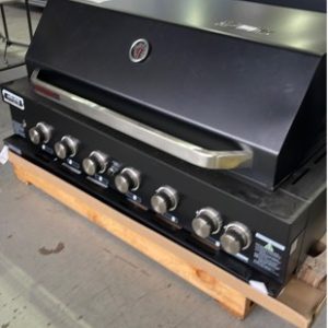 EX DISPLAY EURO EAL1200RBQBL 1200MM BUILT IN BBQ 6 BURNER WITH BLUE LED ROUND KNOB WITH 3 MONTH WARRANTY