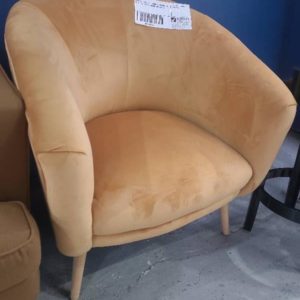 SAMPLE FURNITURE - HONEYCOMB COLOUR VELVET OCCASIONAL CHAIR SOLD AS IS