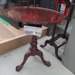 EX-DISPLAY CARVED ANTIQUE STYLE SIDE TABLE SOLD AS IS