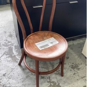 EX HIRE TIMBER FRENCH CAFE STYLE CHAIR SOLD AS IS