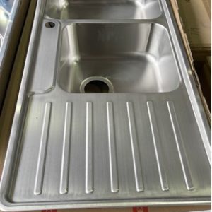 FRANKE BCX621LHD BELL DOUBLE SINK WITH LEFT HAND DRAINER WITH FRANKE WASTE