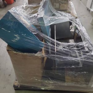 PALLET OF ASSORTED GOODS NON WORKING RANGE HOODS - SPARE PARTS ONLY SHOWER BASE TOILET PLUMBING ETC SOLD AS IS