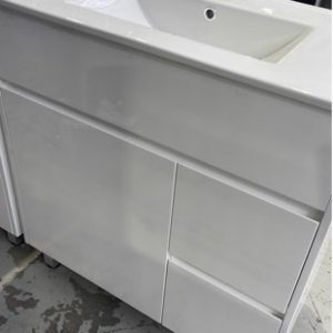 800MM GLOSS WHITE VANITY WITH CERAMIC TOP 800KR-S510