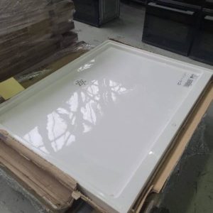 NEW 1200MM X 900MM POLYMARBLE SHOWER BASE WITH CENTRE WASTE SH-1290