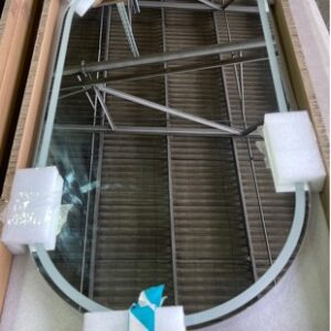 DESIGNER GATSBY OBLONG LED MIRROR WITH DEMISTER & ADJUSTABLE LIGHT COLOUR 450MM WIDE X 900MM HIGH RRP$739 R11