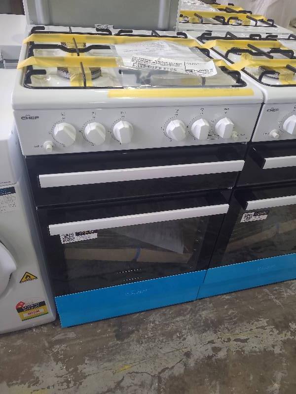 CHEF CFG503WBNG ALL NATURAL GAS 540MM FREESTANDING OVEN WITH 4 BURNERS