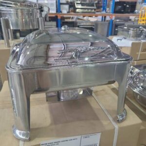 KGJ102 KINGO SQUARE CHAFING DISH WITH 2/3 GLASS STEEL LID