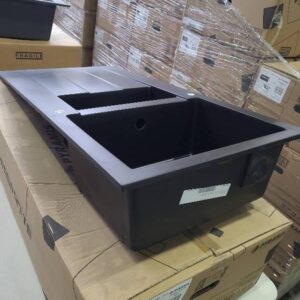 NEW EURO GRAPHITE CARBON SINK WITH 1 & 1/4 BOWL WITH DRAINER REVERSIBLE RRP$1050