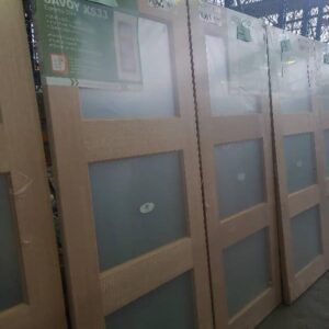 2040X820 XS33 3 LITE FROSTED GLASS ENTRANCE DOOR