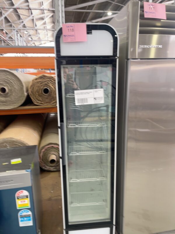 EX DISPLAY COMMERCIAL NARROW UPRIGHT GLASS DOOR FREEZER MODEL 180GEF ...