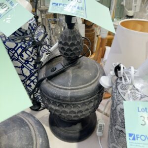 EX PROPERTY STYLING - BLACK METAL LAMP BASE SOLD AS IS