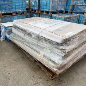 PALLET WITH ASSORTED SHOWER PANELS AND SHOWER SCREENS SOLD AS IS