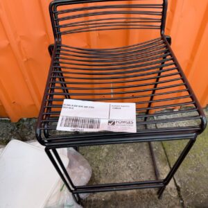 EX HIRE BLACK WIRE BAR STOOL SOLD AS IS