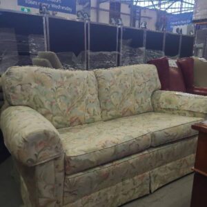 SECONDHAND - FABRIC 2 SEATER COUCH SOLD AS IS