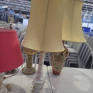 SECONDHAND - LARGE TABLE LAMP WITH SHADE SOLD AS IS