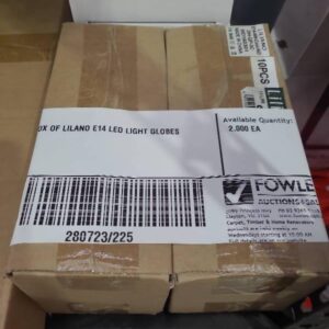 BOX OF LILANO E14 LED LIGHT GLOBES