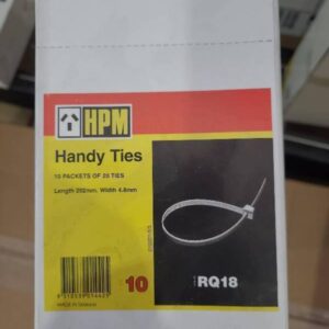 BOX OF 200PCS HPM HANDY CABLE TIES 292mm x 4.8mm RQ18