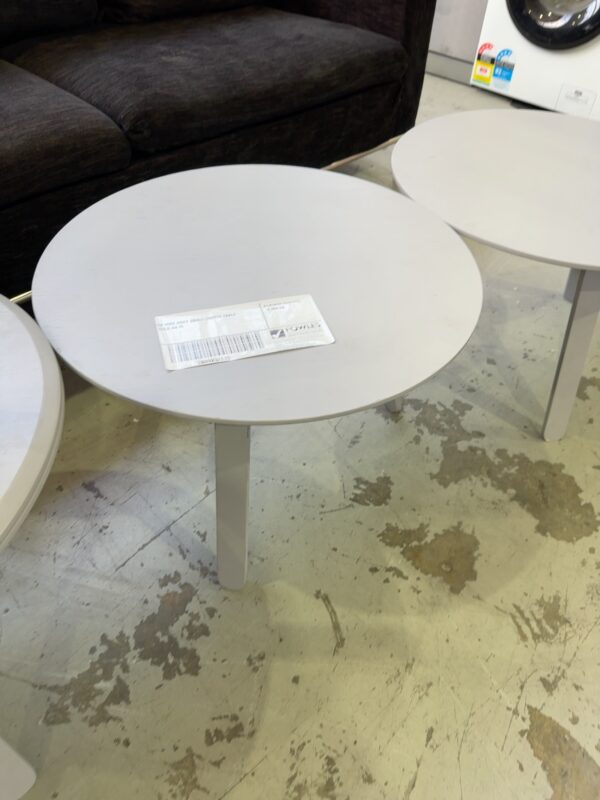 EX HIRE GREY SMALL COFFEE TABLE SOLD AS IS
