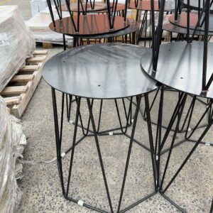 EX HIRE BLACK METAL TABLE BASE ONLY SOLD AS IS