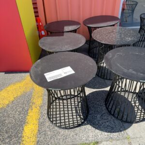 EX HIRE BLACK SIDE TABLE SOLD AS IS