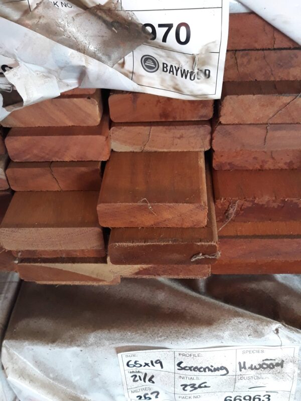 65X19 DAR QLD MIXED HARDWOOD SCREENING- 120/2.1 (THIS PACK IS STANDARD & BETTER GRADE)