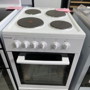 EX DISPLAY EUROMAID EW50 50CM WHITE ALL ELECTRIC FREESTANDING OVEN WITH SOLID COOKTOP 3 MONTH WARRANTY