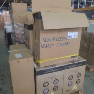 PALLET OF ASSORTED MARBLETREND VANITY BASES, SOLD AS IS