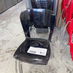 NEW BLACK ACRYLIC STACKABLE CHAIR