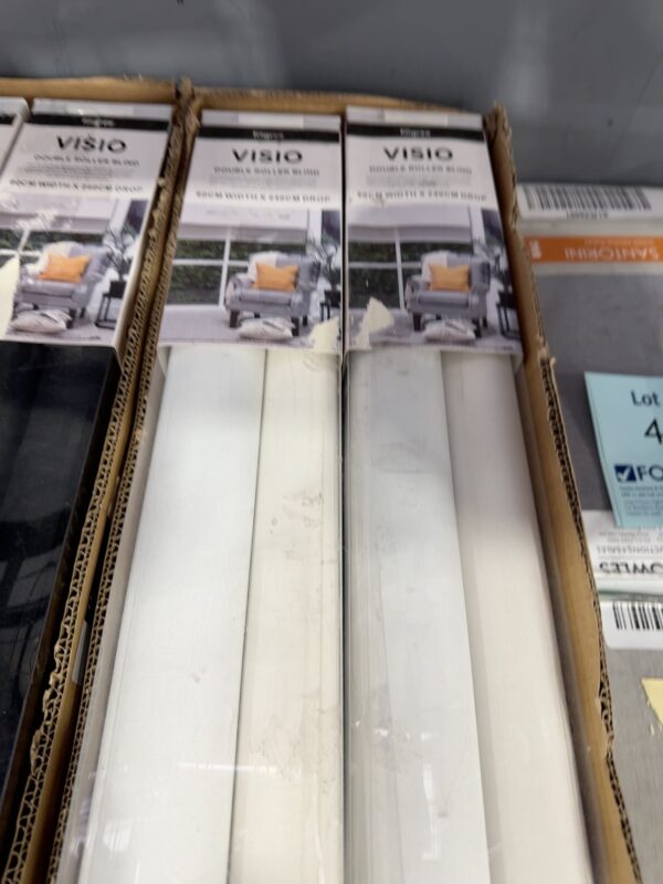 NEW WHITE VISIO DOUBLE ROLLER BLIND 2100MM X 2400MM