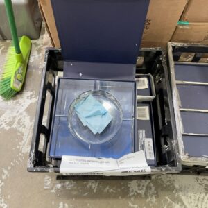 CRATE OF CRYSTAL ASHTRAY/SHALLOW BOWL, SOLD AS IS, ASSORTED