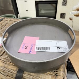 EX HIRE ROUND SILVER TRAY, SOLD AS IS