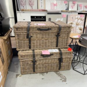 EX HIRE LARGE CANE STORAGE CHEST, SOLD AS IS